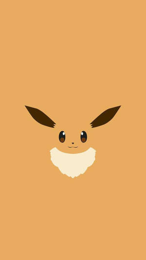 Simple Eevee Caricature Mobile Wallpaper