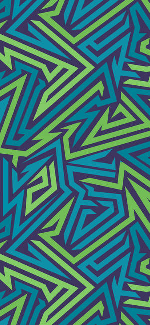 Simple Green And Blue Abstract Geometric Phone Wallpaper