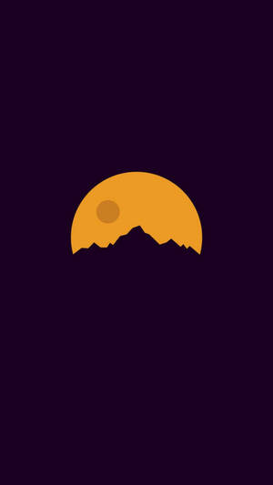 Simple Hd Mountain And Moon Wallpaper