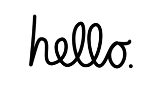 Simple Hello In Cursive Design Wallpaper