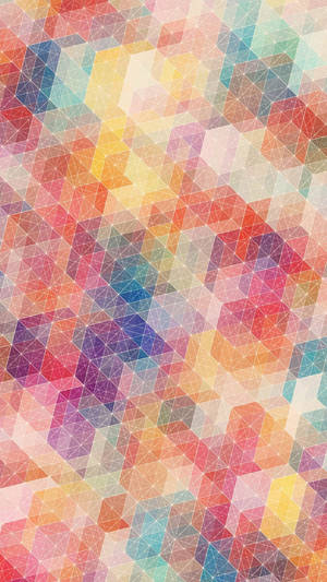 Simple Merged Colorful Geometric Phone Wallpaper