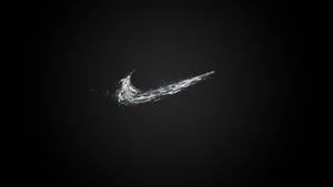 Simple Nike Logo Cool Black Stickman Looking At Computer Wallpaper