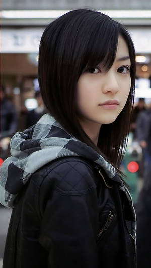 Simple Tokyo Japan Girl In Hoodie Wallpaper