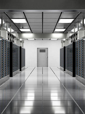 Simplistic Data Center Room Wallpaper