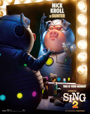 Sing 2 Gunter In The Mirror Wallpaper