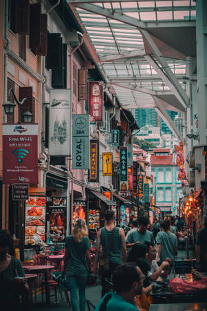 Singapore Hawker Center Wallpaper