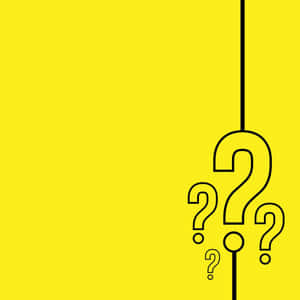 Single Question Mark On A Vibrant Yellow Background Wallpaper