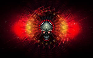 Sinister Skull For Day Of The Dead Wallpaper