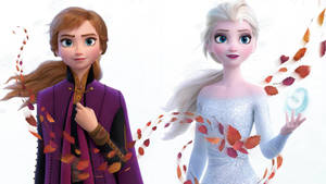 Sisters Tor The Heart: Elsa And Anna From The Movie Frozen Wallpaper