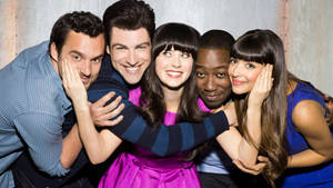 Sitcom New Girl Cast Group Selfie Wallpaper