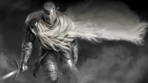 Siver Knight With White Cape Wallpaper