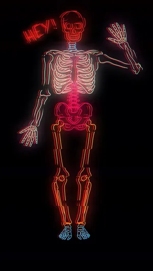 Skeleton Neon Aesthetic Iphone Wallpaper