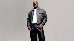 Skepta's Black Leather Outfit Wallpaper