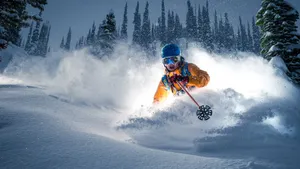 Skiing Raging Snow Wallpaper