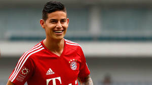 Skilled Soccer Star James Rodriguez Wallpaper