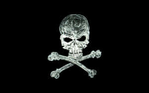Skull And Crossbones Scary Teeth Wallpaper