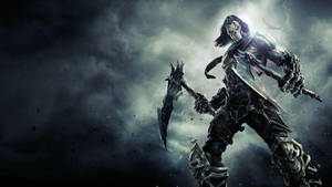 Skull Man Holding Axes Cool Hd Wallpaper