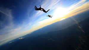 Skydiving Sunset Image Wallpaper