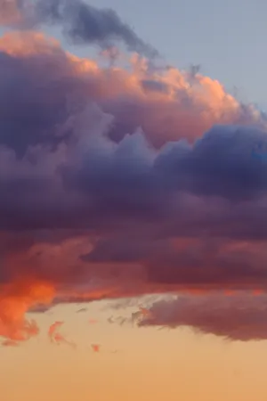 Skyline In Pastel Orange Aesthetic Hue Wallpaper