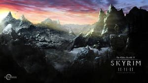 Skyrim Beautiful Mountains Wallpaper