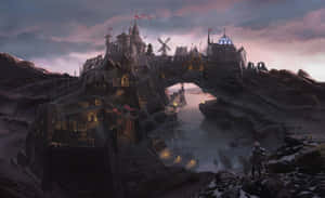 Skyrim Dragon Bridge Desktop Wallpaper