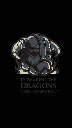 Skyrim Iphone Helmet Art Wallpaper