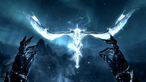 Skyrim Lightning Dragon Wallpaper