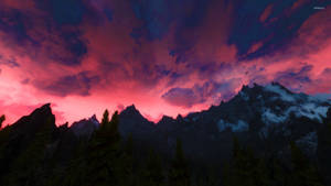 Skyrim Red Sky Wallpaper