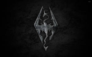 Skyrim Seal Of Akatosh Logo Wallpaper