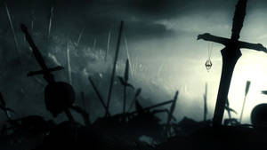 Skyrim Warrior Battlefield Wallpaper