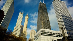 Skyscrapers In Downtown Chicago Wallpaper