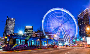 Skyview Ferris Wheel In Atlanta Wallpaper