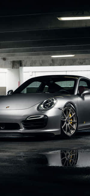 Sleek Porsche And Iphone Fusion Wallpaper