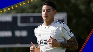 Sleek Soccer Player James Rodriguez Wallpaper