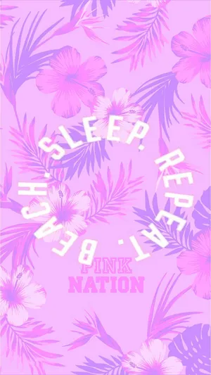 Sleep, Eat, Be A Nation - Pink Wallpaper