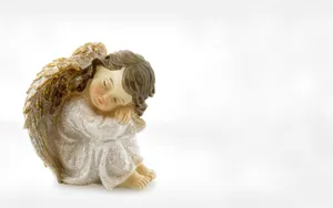 Sleeping Christmas Angel Wallpaper