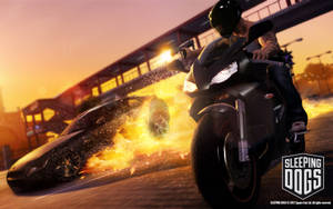 Sleeping Dogs Game Car Chase Wallpaper