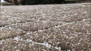 Sleet Covering A Brick Road Wallpaper