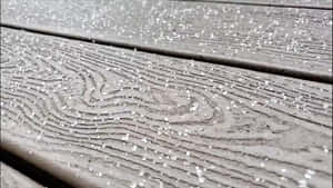 Sleet Fallen On A Wood Wallpaper