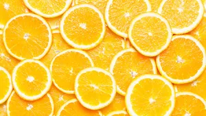 Slices Of Orange Fruit Wallpaper