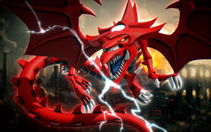 Slifer The Sky Dragon, Part Of The Legendary Egyptian God Card Series Wallpaper