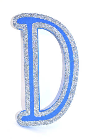 Sliver Glitter Letter D Wallpaper