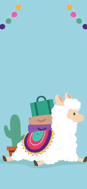 Slouched Llama Phone Wallpaper