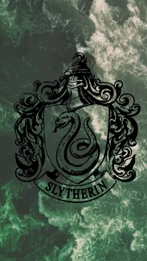 Slytherin Aesthetic House Slytherin Emblem Wallpaper