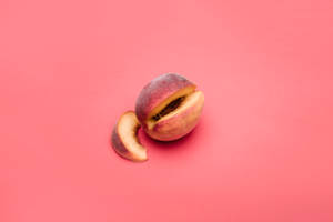 Small Slice Aesthetic Peach Laptop Wallpaper