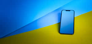 Smartphone Blue Yellow Abstract Background Wallpaper