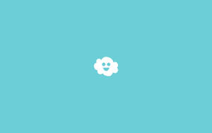 Smiling Cloud In Plain Color Wallpaper