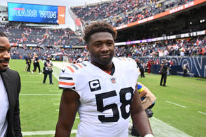 Smiling Roquan Smith After A Game Wallpaper