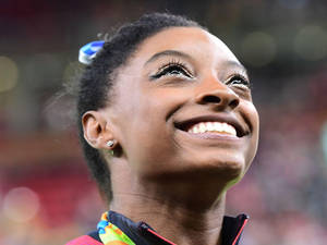 Smiling Simone Biles Wallpaper