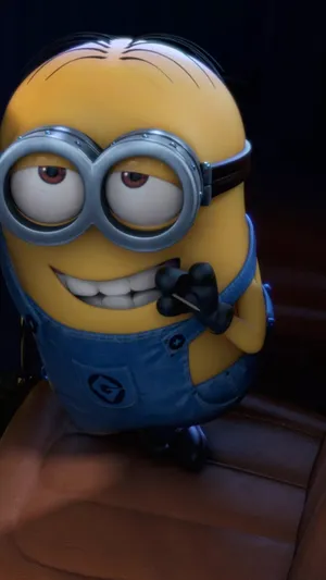 Smirking Minion Cartoon Iphone Wallpaper